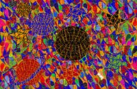 Geometrische Kunst des farbigen Universums