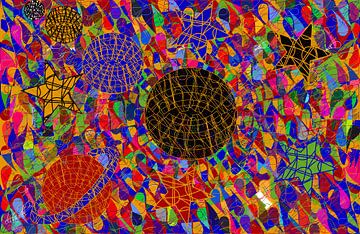Geometrische kunst van het gekleurde universum van EL QOCH
