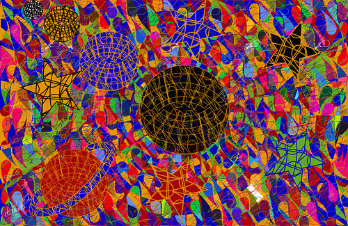 Geometrische kunst van het gekleurde universum