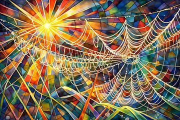 Sonne und Drähte von Linda de Klein