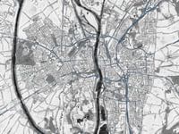 Stadskaart Maastricht | Graphite Grid | Zwart-Grijs