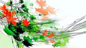 Feuilles dans le vent