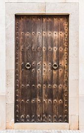 Old rustic brown wooden front door house entrance by Alex Winter