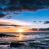 Sonnenaufgang über dem Wattenmeer auf Terschelling von Floris van Woudenberg