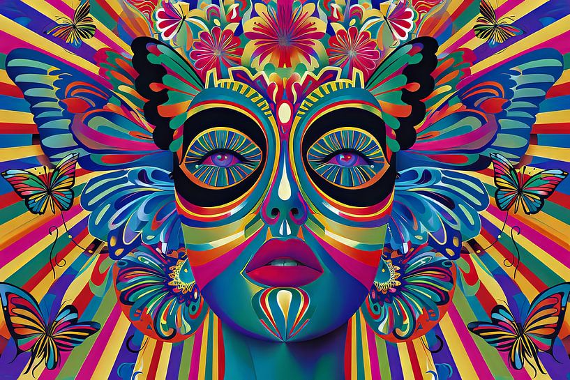 Flowerpower Fantasie portret van Egon Zitter