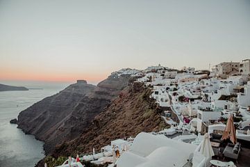 Blick über Fira Santorini Griechenland