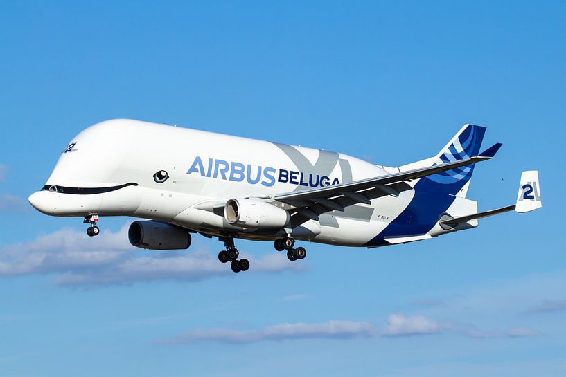 De Airbus Beluga XL gaat landen in Toulouse van Dennis Dieleman