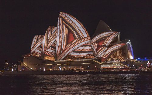 Sydney Opera House bij nacht, Sydney, Australië