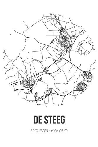 De Steeg (Gelderland) | Karte | Schwarz und Weiß