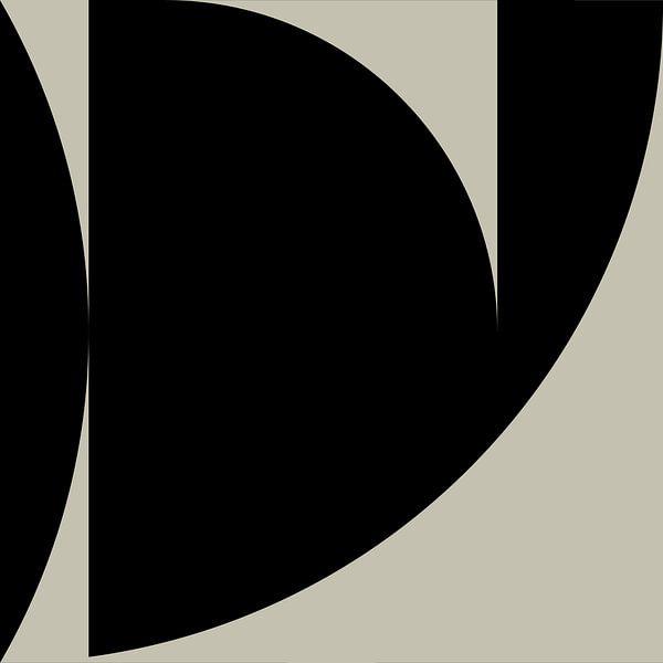 Black Abstract Geometric Shapes no. 5 by Dina Dankers