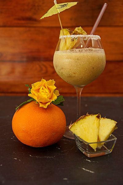 Ananas-Kokosnuss-Cocktail mit Grapefruit von Babetts Bildergalerie
