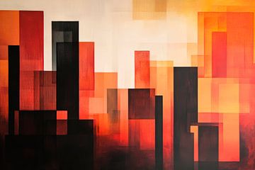 Urban silhouettes in a play of light by Poster Art Shop
