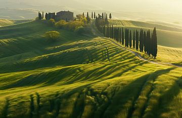 Toscaans landschap in pracht van fernlichtsicht