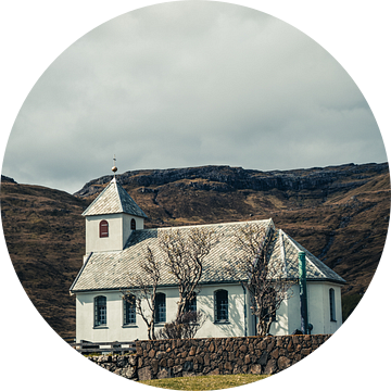 Kerk op de Faeröer eilanden van Expeditie Aardbol