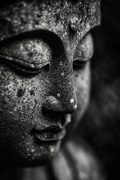 Sculpture de Bouddha en noir et blanc sur Poster Art Shop