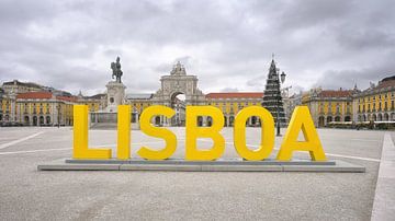 Urban Lisbon – Modern cityscape at Praça do Comércio by Rolf Schnepp