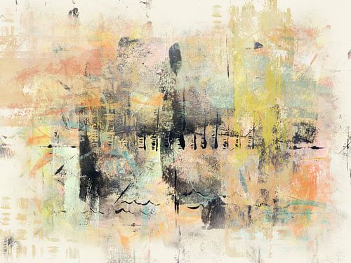 Modern Abstract Wanddecoratie – Pastel Abstract Schilderij