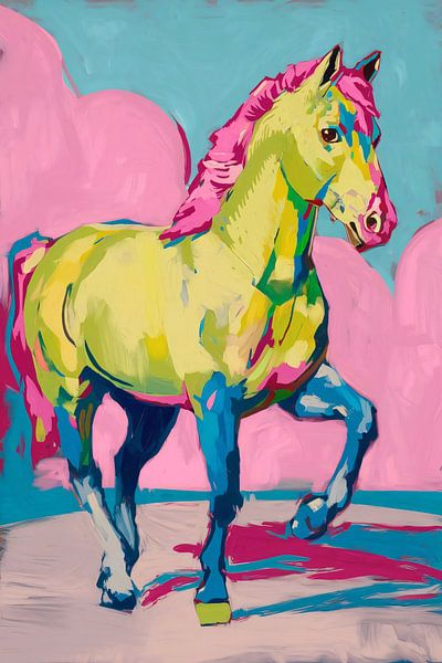 Buntes Pferd im Pop-Art-Stil von Imperial Art House
