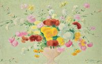 Dahlia's en pompoenzonnebloemen, Achille Laugé van All the Masters thumbnail