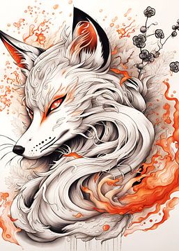 Monochrome Kitsune van Vabemo