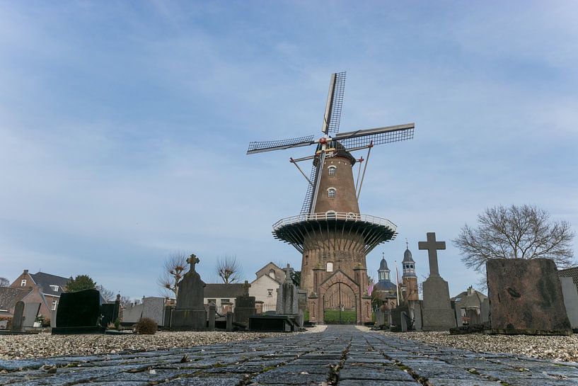 Moulin et cimetière par Patrick Verhoef