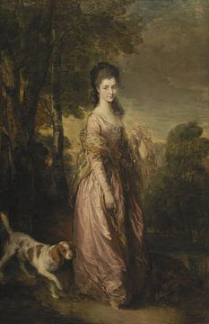 Thomas Gainsborough, Porträt von Frau Lowndes-Stone von Atelier Liesjes