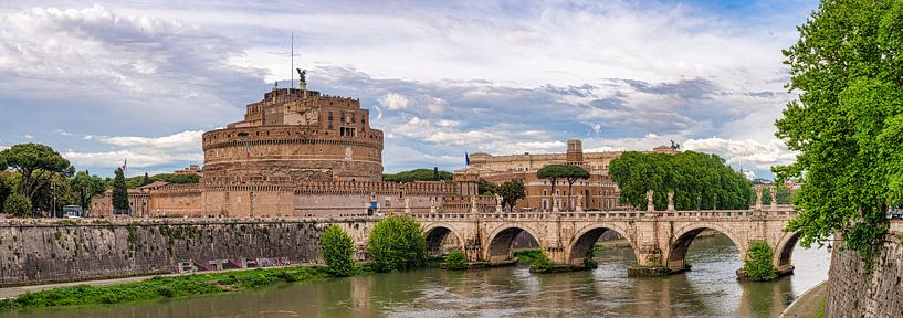 Rome - Engelenbrug - Castel Sant'Angelo van Teun Ruijters
