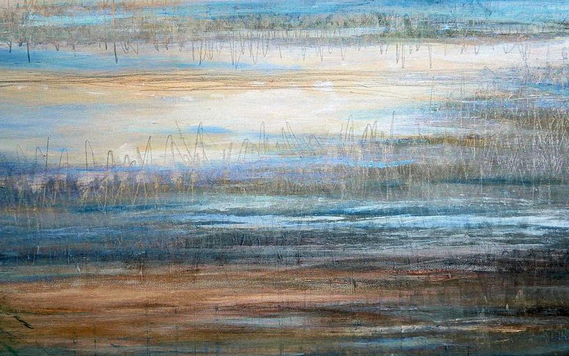Dynamisch lijnen landschap van Anita Snik-Broeken