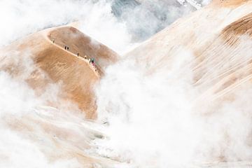 Zwaveldampen in bergketen Kerlingarfjöll van Danny Slijfer Natuurfotografie