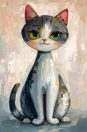 Bezaubernde Katze mit grünen Augen von Joseph S Giacalone Photography