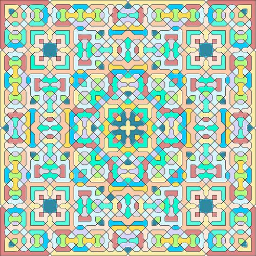 Alhambra Islamitisch Geometrisch patroon