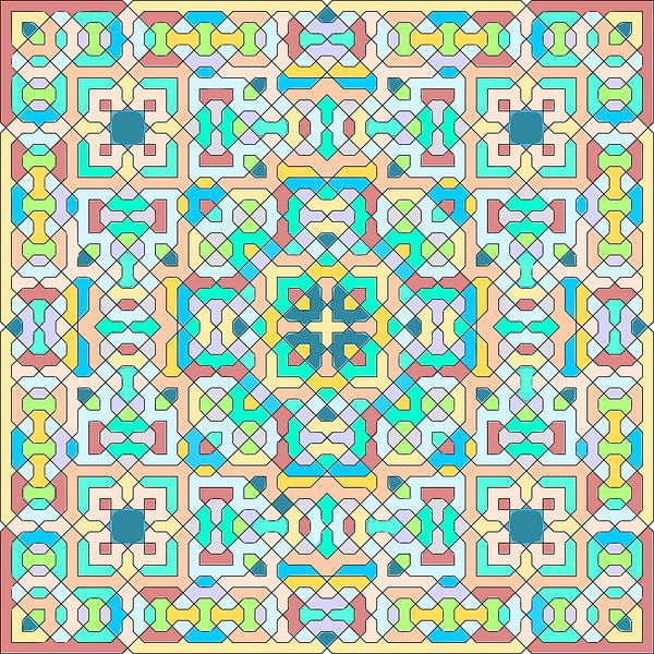Alhambra Islamisches geometrisches Muster von Anja Backer