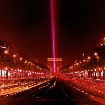 Parijs Arc de Triomph 1965 van Timeview Vintage Images