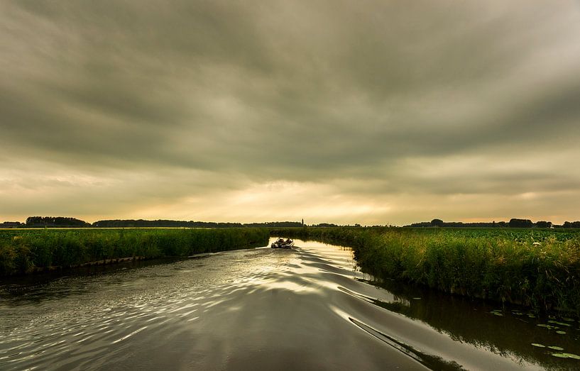 Abendsonne über den Groninger Seen von Bo Scheeringa Photography
