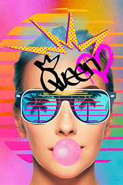 Sonnenbrille und Kaugummi von Postergirls