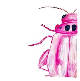 Watercolour beetle by Lisa-Lynda van Velsen
