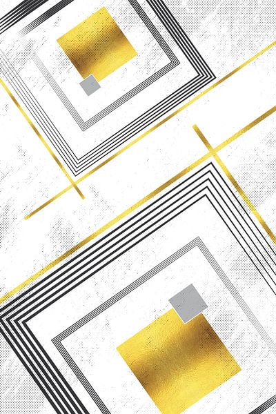 Geometric Art No. 6 gold von Melanie Viola