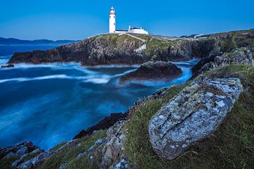 Ireland Fanad Head lighthouse at night by Jean Claude Castor