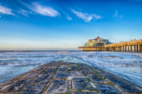 Blankenberge Pier at sunset