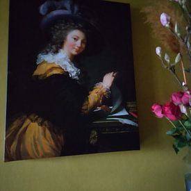 Kundenfoto: Comtesse de Cérès (Dame, die einen Brief faltet), Élisabeth Vigée-Le Brun, auf leinwand