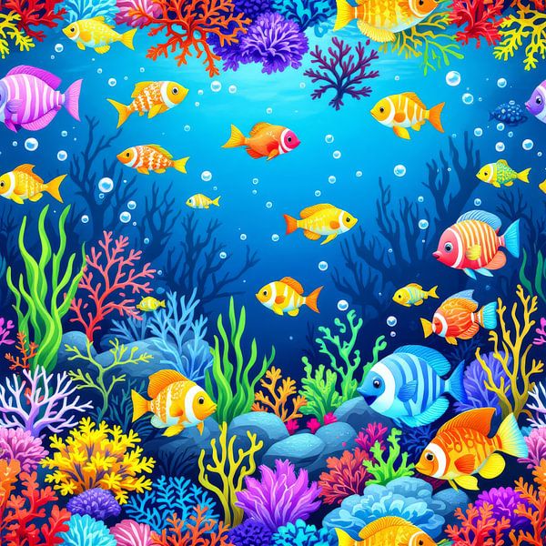 Bunte Unterwasser-Szene von Laly Laura