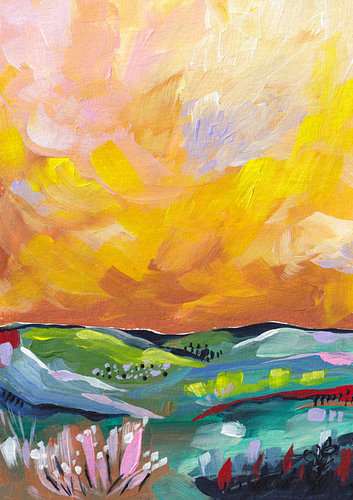 Vibrant Sunset Landscape