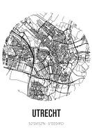 Utrecht (Utrecht) | Map | Black and white
