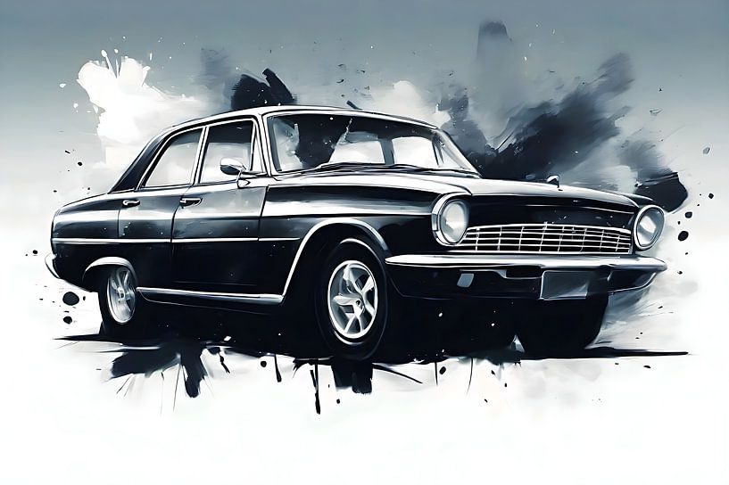 Auto Illustration klassischer Stil von Nz Art
