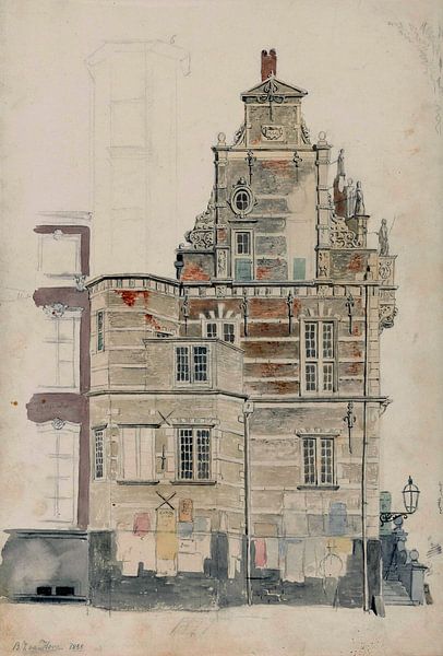 Bartholomeus Johannes van Hove, Das Rathaus von Den Haag, 1855 von Atelier Liesjes