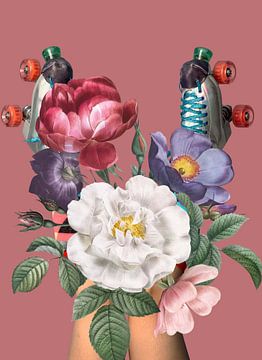 Blooming roller skates van Gisela - Art for you