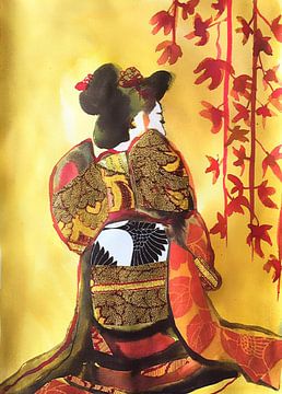 Autumn Kimono by Helia Tayebi Art