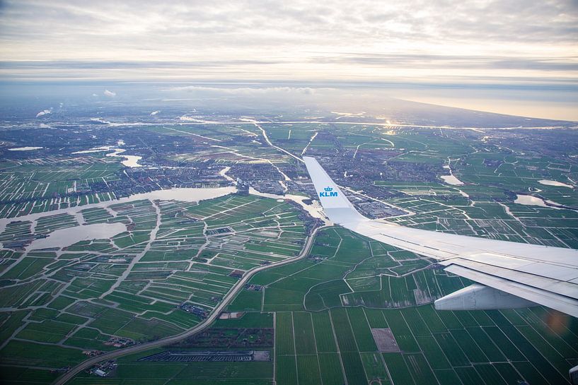 Luchtfoto uit een KLM vliegtuig van Charles Poorter