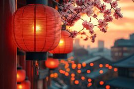 buntes fiktives traditionelles Japan