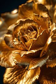 Gouden roos met delicaat licht en schaduwspel van Art & Soul Creations